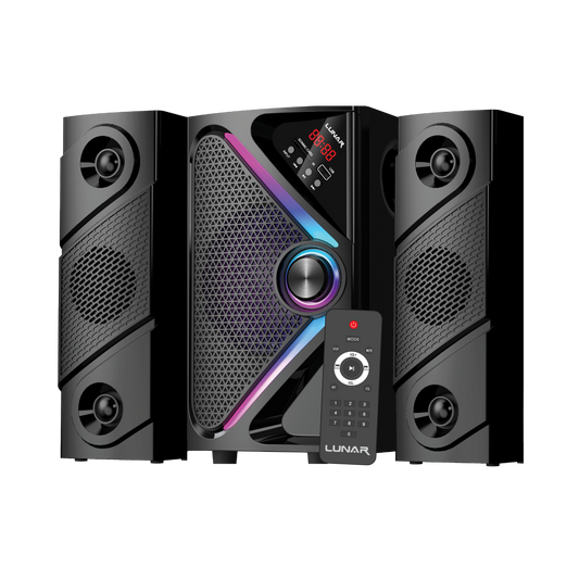 LUNAR - BLAST+ - 2.1 Speaker System With Bluetooth, USB & Remote Control