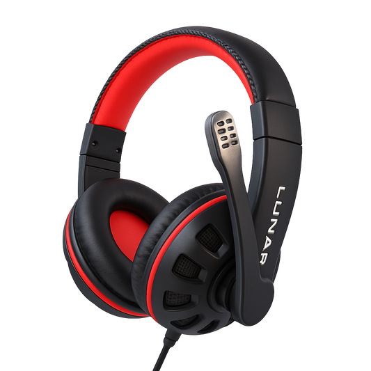 Lunar Mars Wired Gaming Headphone with Mic - For Mobile , PC ,Tablets, Laptop, PS4, PS5, Xbox One