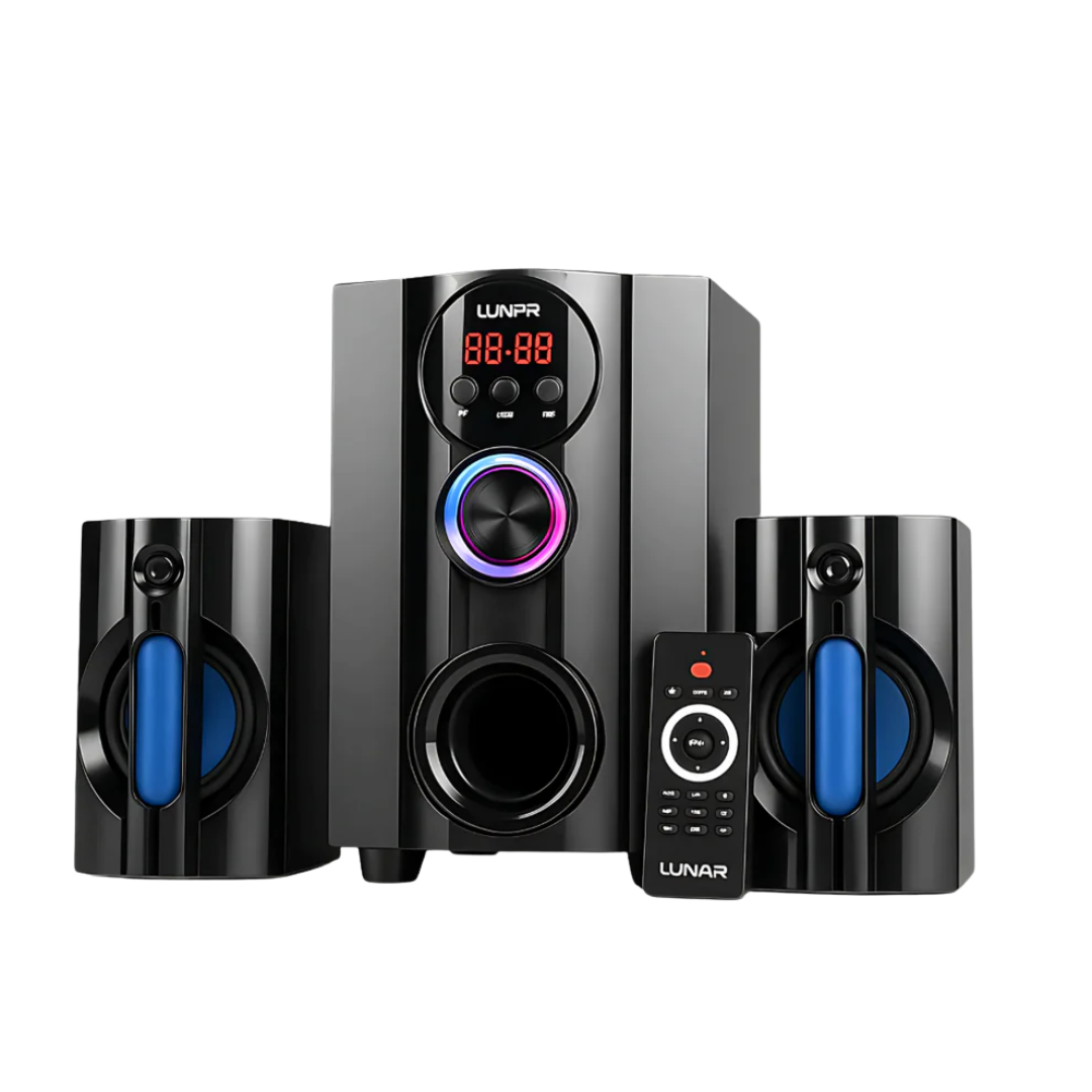 LUNAR - AQUA - 2.1 Speaker System With Bluetooth, USB & Remote Control