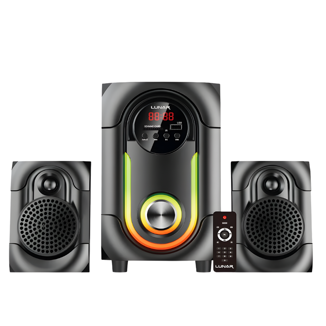 LUNAR - ALPHA - 2.1 Speaker System With Bluetooth, USB & Remote Control