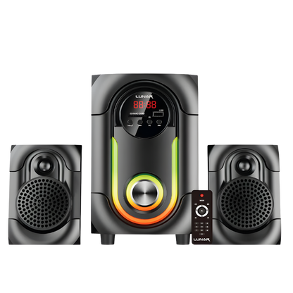 LUNAR - ALPHA - 2.1 Speaker System With Bluetooth, USB & Remote Control