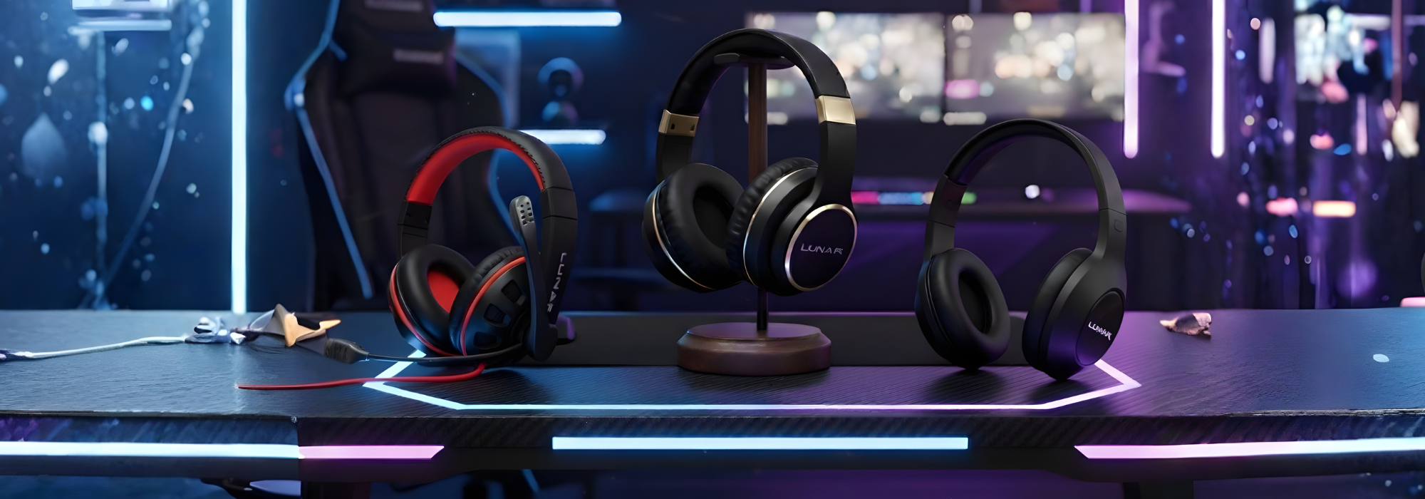 Lunar Mars Wired Gaming Headphone with Mic - For Mobile , PC ,Tablets, Laptop, PS4, PS5, Xbox One