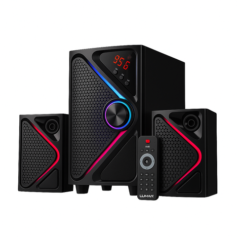 LUNAR - BLAST - 2.1 Speaker System  with Bluetooth, USB & Remote Control