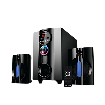 LUNAR - AQUA - 2.1 Speaker System With Bluetooth, USB & Remote Control