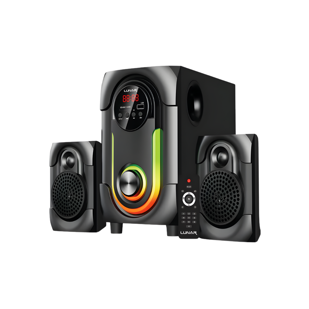 LUNAR - ALPHA - 2.1 Speaker System With Bluetooth, USB & Remote Control
