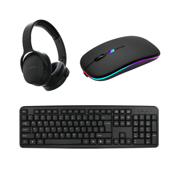 Lunar Mouse, Keyboard & Headphone Combo | Best Value Deal