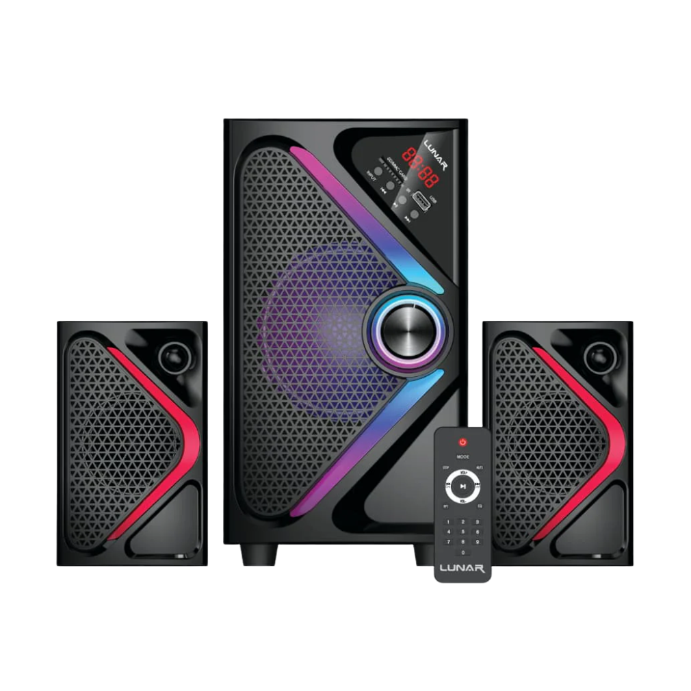 LUNAR - BLAST - 2.1 Speaker System With Bluetooth, USB & Remote Control