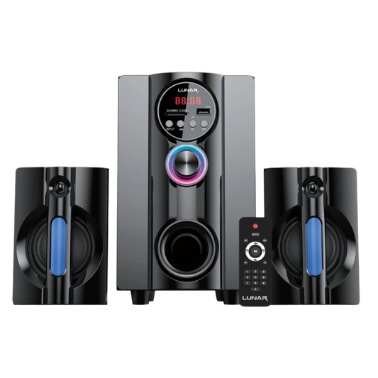 LUNAR - AQUA - 2.1 Speaker System With Bluetooth, USB & Remote Control