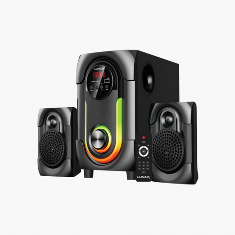 LUNAR - ALPHA - 2.1 Speaker System  with Bluetooth, USB & Remote Control
