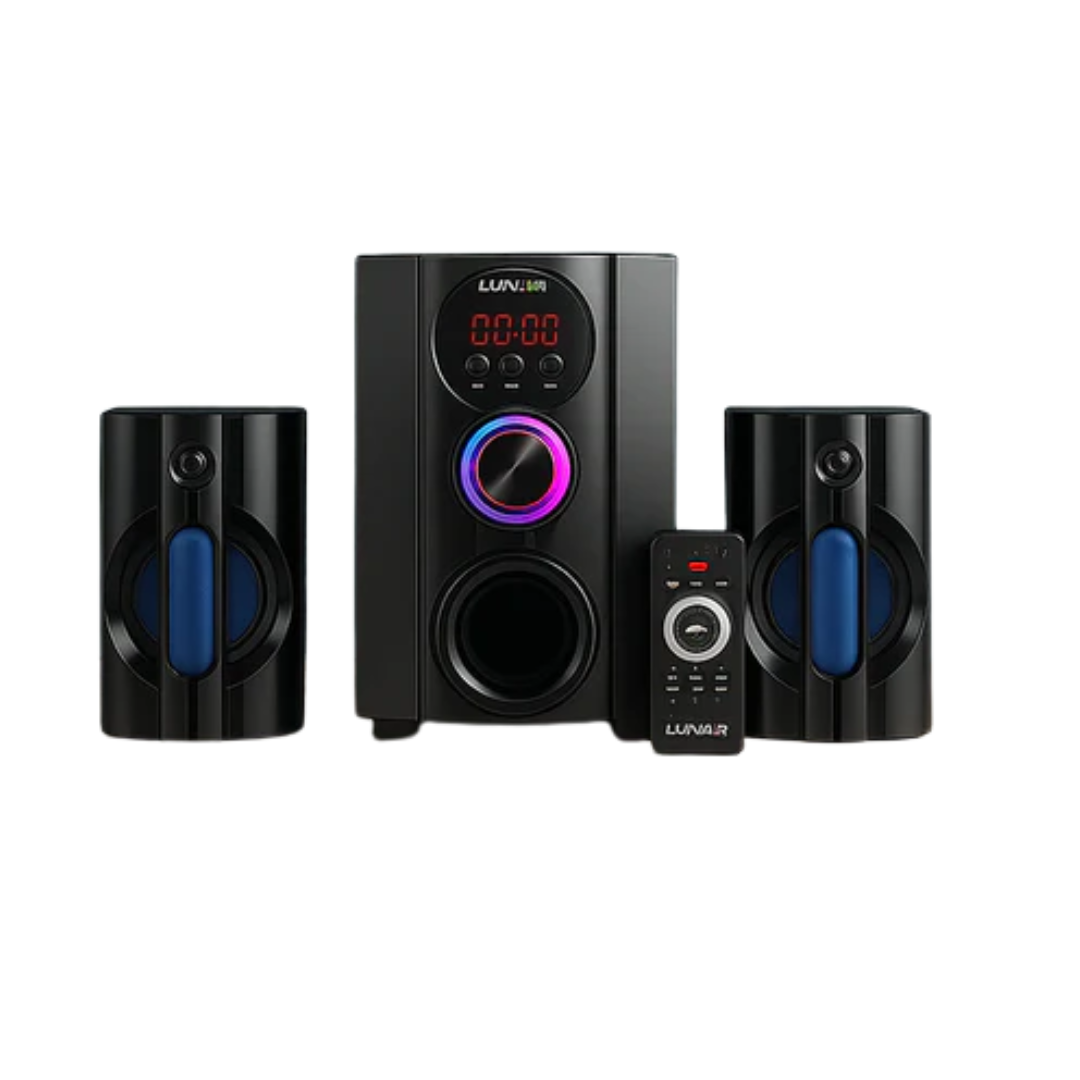 LUNAR - AQUA - 2.1 Speaker System With Bluetooth, USB & Remote Control