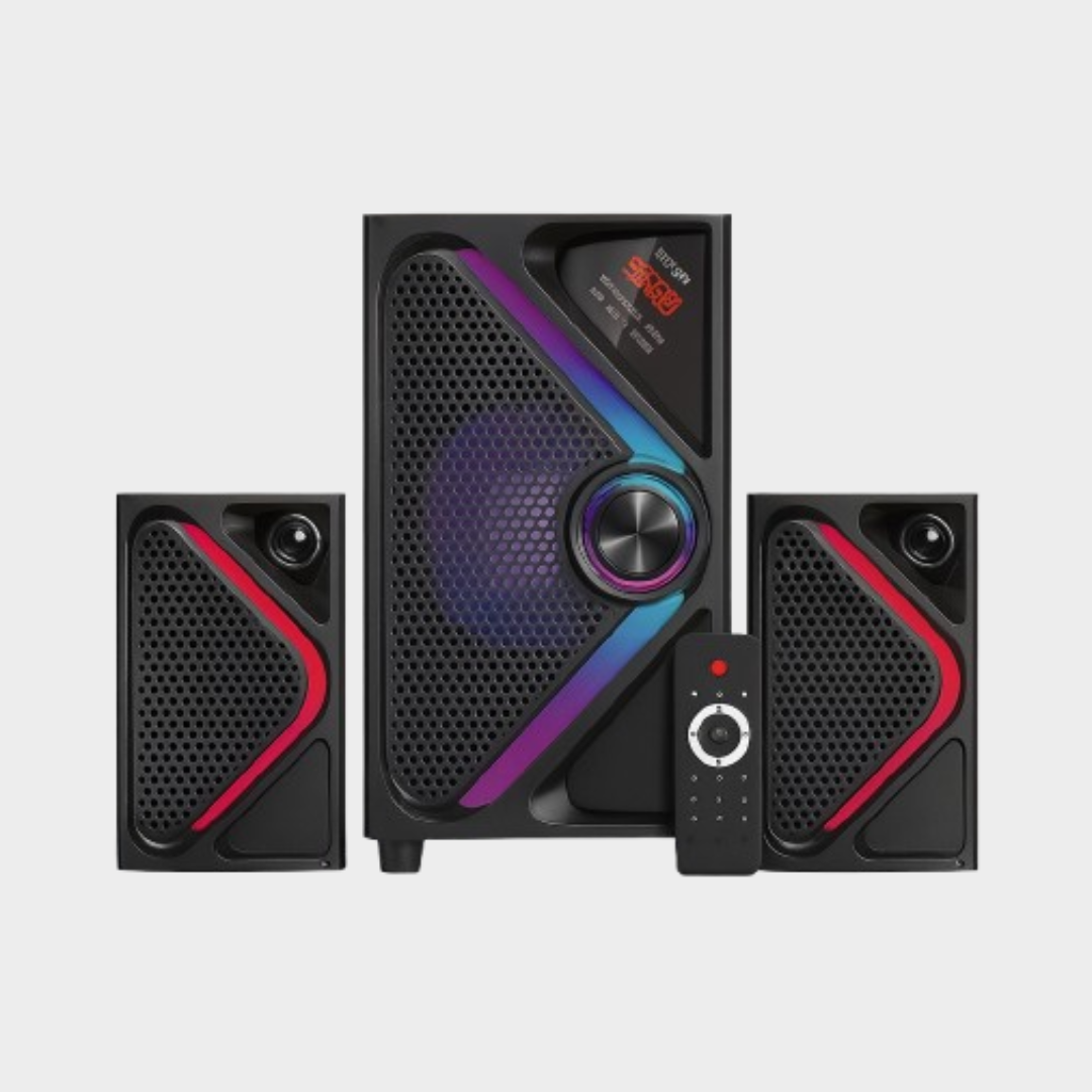 LUNAR - BLAST - 2.1 Speaker System  with Bluetooth, USB & Remote Control