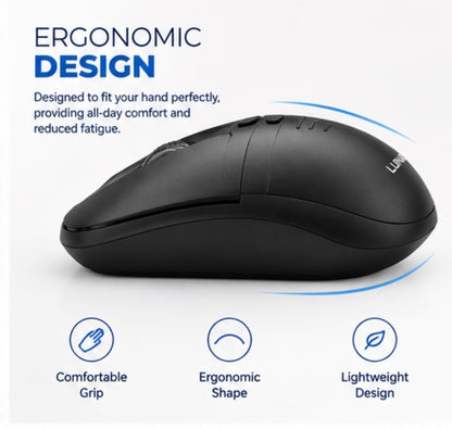 LUNAR LR-200 Dual Mode Wireless Rechargeable Bluetooth Mouse