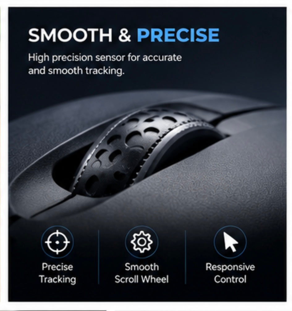 LUNAR LR-200 Dual Mode Wireless Rechargeable Bluetooth Mouse