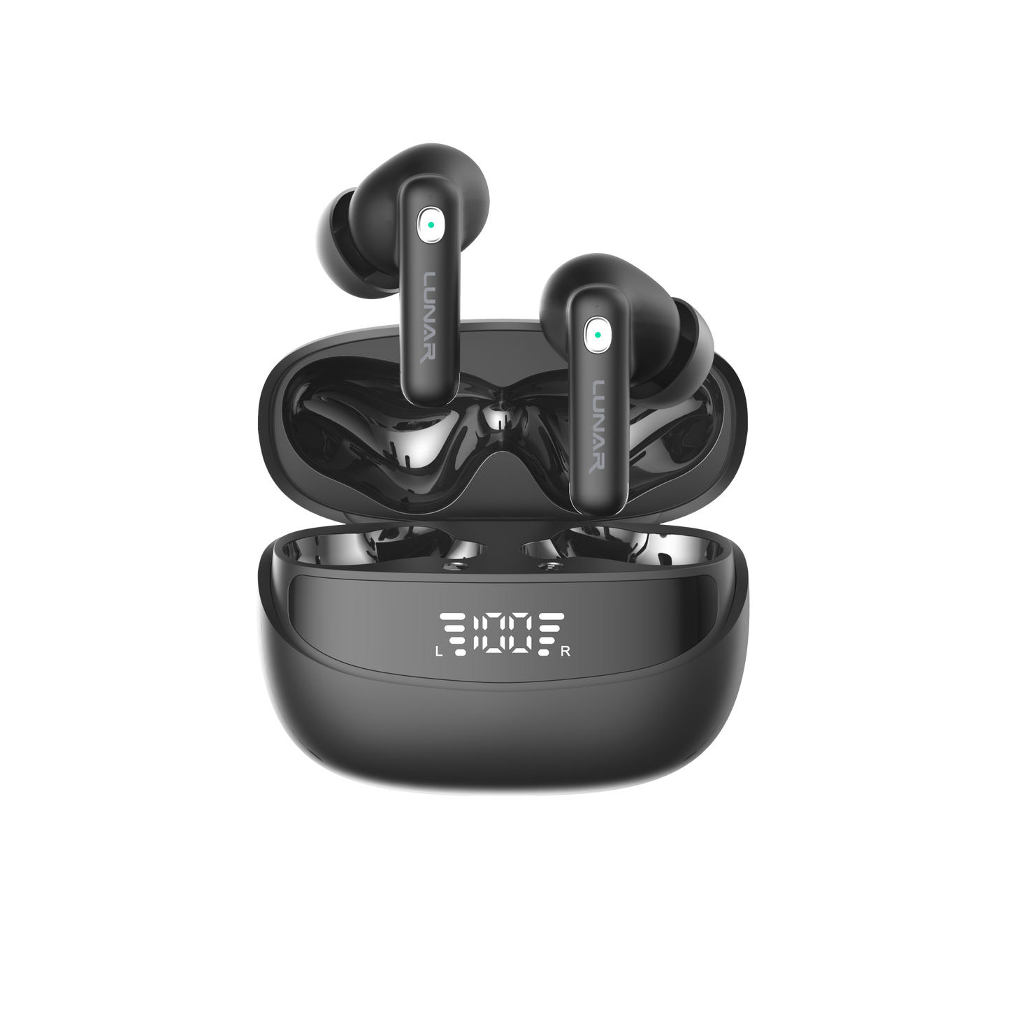 Lunar Aura Wireless Earbuds with 1 Year Warranty, ANC + ENC Noise Cancellation, Built-in Mic, Bluetooth 5.4, Bass Sound, HiFi Stereo, Touch Control, Upto 20 Hours Battery, Android/iOS Compatible & Hands-Free Calls.