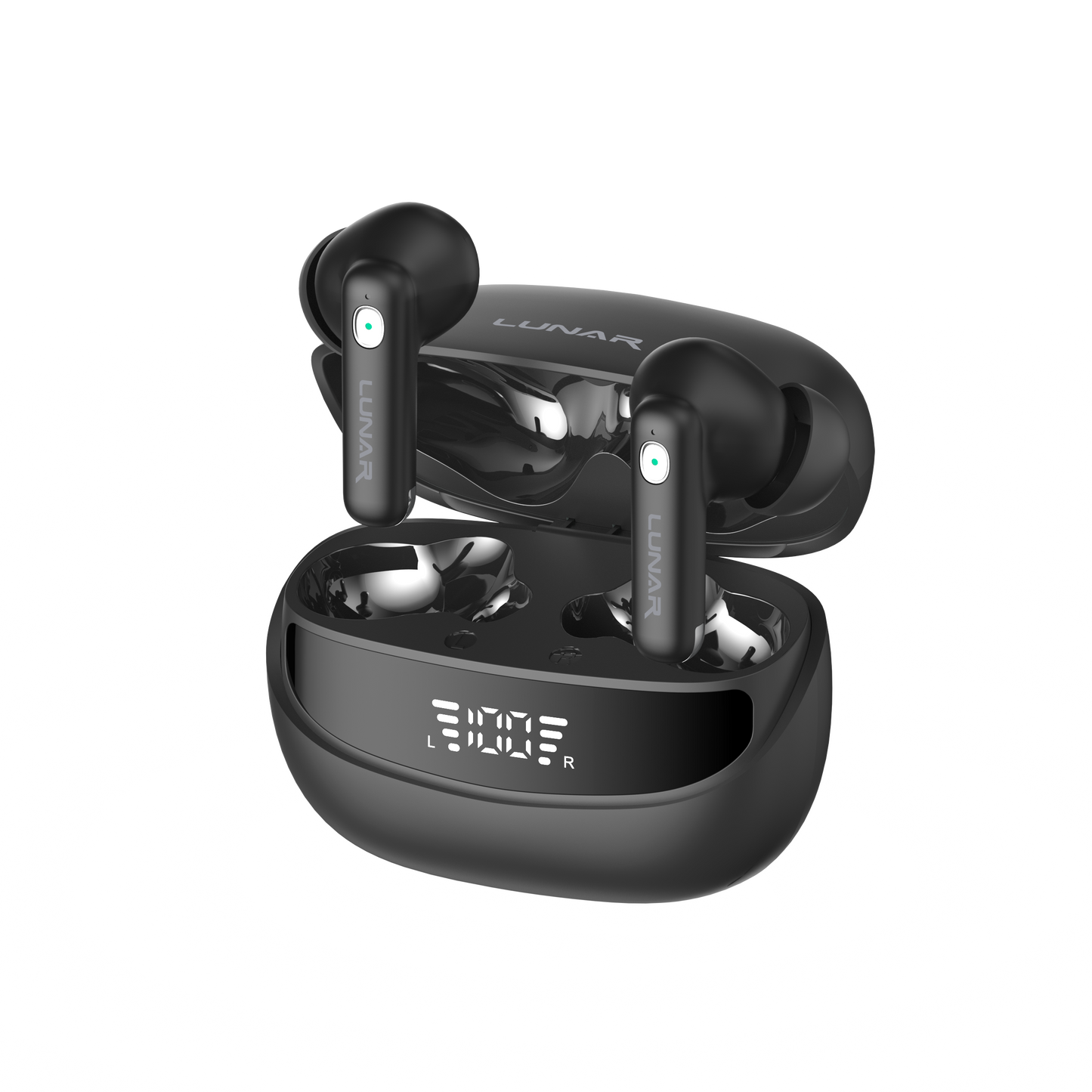 Lunar Aura Wireless Earbuds with 1 Year Warranty, ANC + ENC Noise Cancellation, Built-in Mic, Bluetooth 5.4, Bass Sound, HiFi Stereo, Touch Control, Upto 20 Hours Battery, Android/iOS Compatible & Hands-Free Calls.