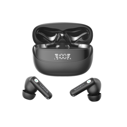 Lunar Aura Wireless Earbuds with 1 Year Warranty, ANC + ENC Noise Cancellation, Built-in Mic, Bluetooth 5.4, Bass Sound, HiFi Stereo, Touch Control, Upto 20 Hours Battery, Android/iOS Compatible & Hands-Free Calls.