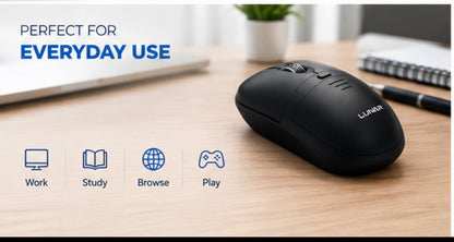 LUNAR LR-200 Dual Mode Wireless Rechargeable Bluetooth Mouse