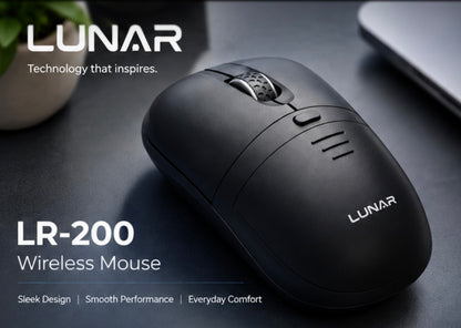 LUNAR LR-200 Dual Mode Wireless Rechargeable Bluetooth Mouse