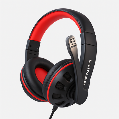 Lunar Mars Wired Gaming Headphone with Mic - For Mobile , PC ,Tablets, Laptop, PS4, PS5, Xbox One
